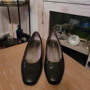 DAVID TATE Snakeskin BLACK Low Heel Size 12 Comfort DRESS SHOES
